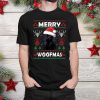 Merry Woofmas Black Lab Christmas Dog Lover Xmas Shirt