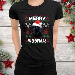 Merry Woofmas Black Lab Christmas Dog Lover Xmas Shirt