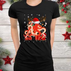 Octopus Funny Santa Reindeer Octopus Lover Christmas Shirt