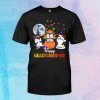 Penguin Halloween And Merry Christmas Happy Hallothanksmas Shirt