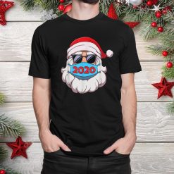 Santa In Sunglasses Wearing Mask Funny Christmas Shirt