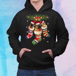 Shar Pei Christmas In Sock Dog Santa Hat Shirt