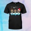 Skulls Christmas Funny Skulls Wear Santa Hat Reindeer Shirt