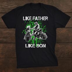 Snowmobile Father Like Son Snowcross Christmas Shirt