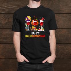 Wine Halloween Thanksgiving Christmas Shirt